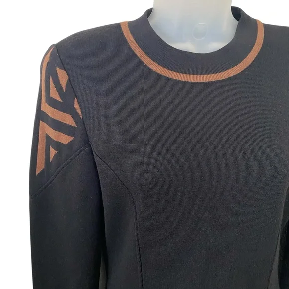 VTG Louis Feraud 100% Wool Midi Long Sleeve Sweater Dress - Picture 3 of 6